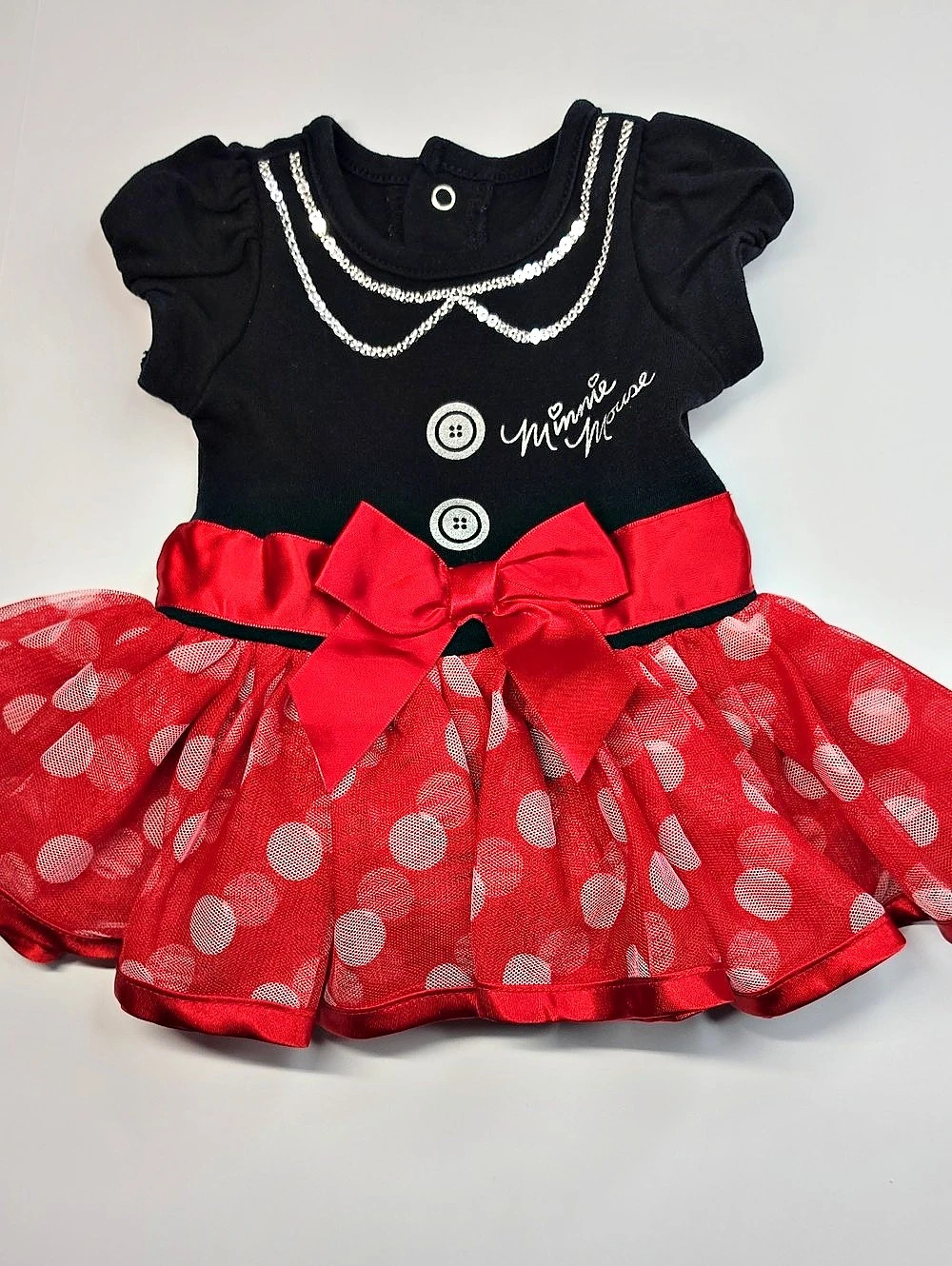 Disney Baby Minnie Mouse Polka Dot Tutu Bodysuit Dress Baby Newborn